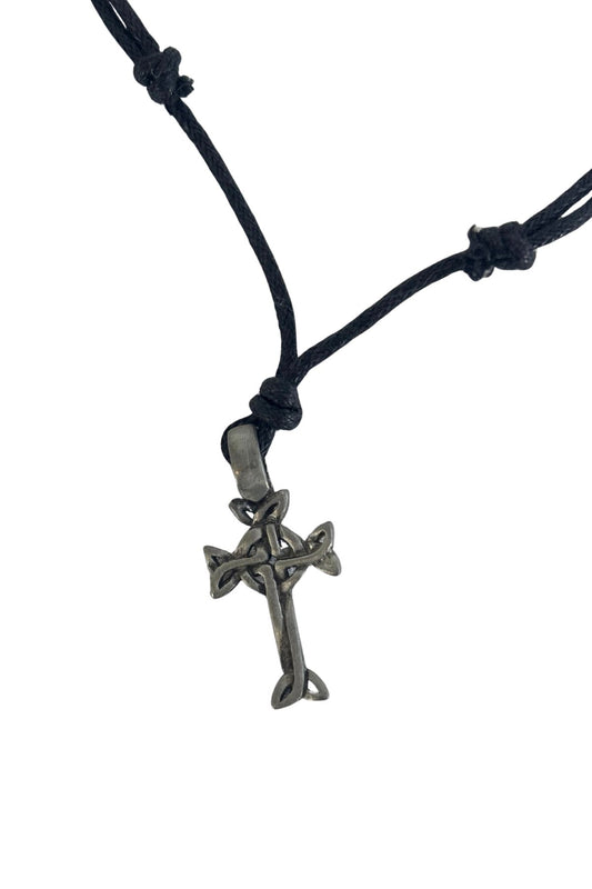Pewter cross necklace