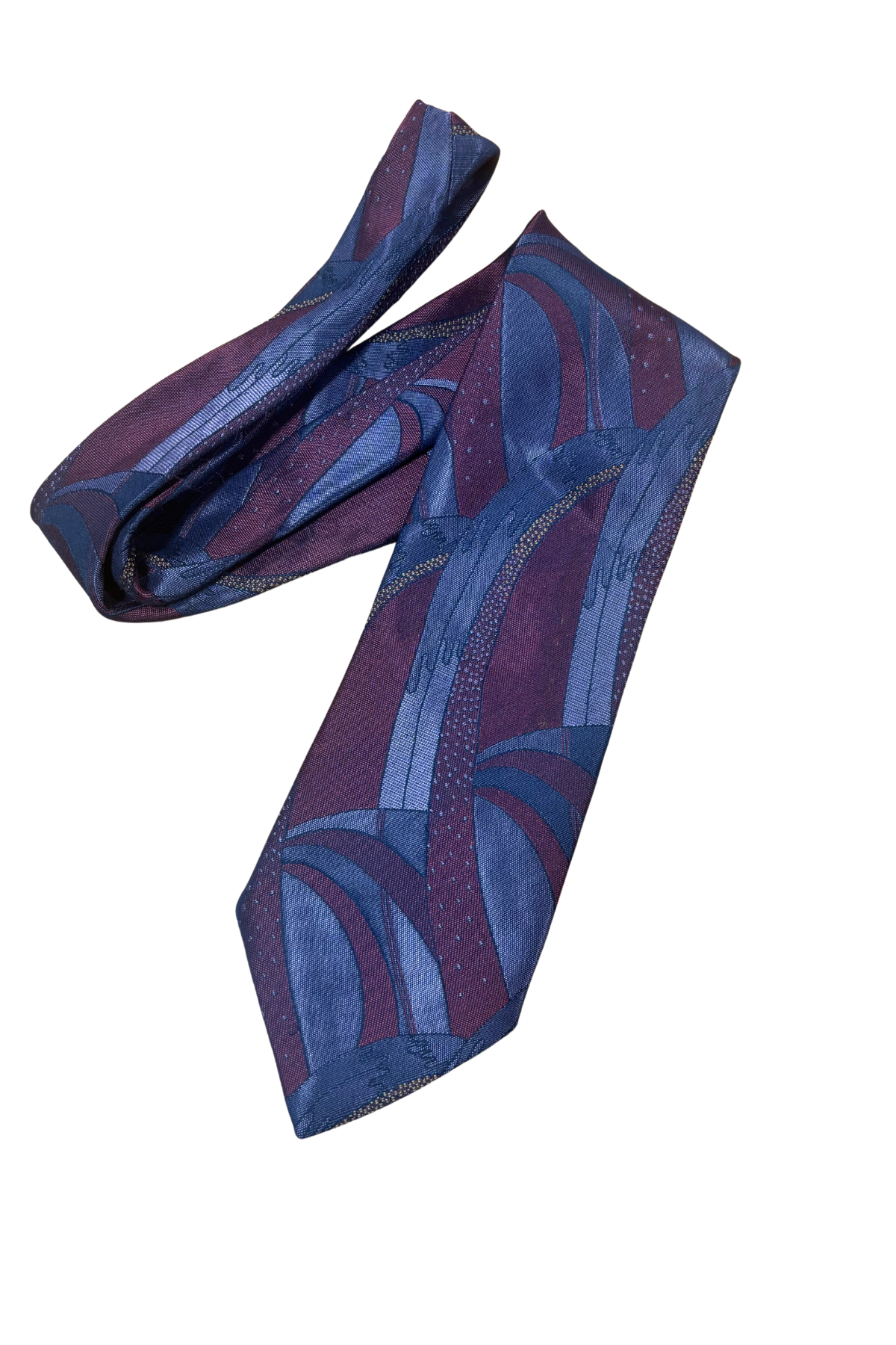 Gino Resillo Italian style purple patterned tie