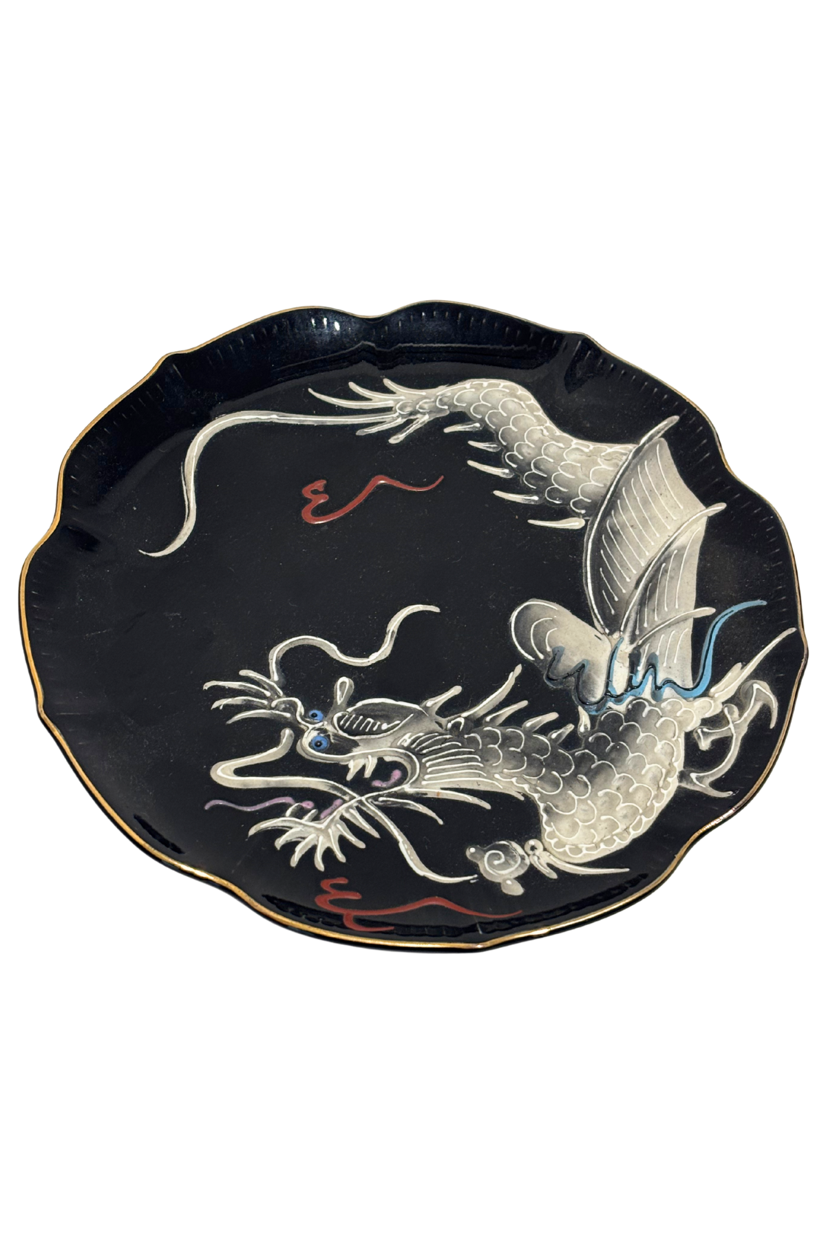 Vintage 3D dragon plate