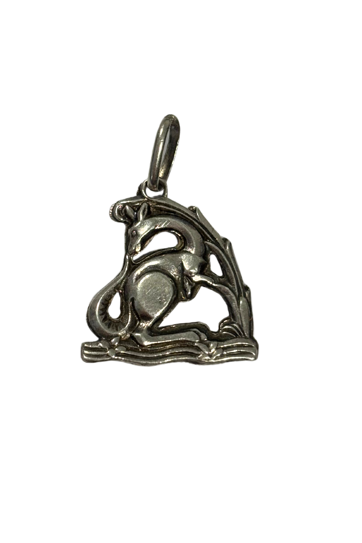 Silver kangaroo charm