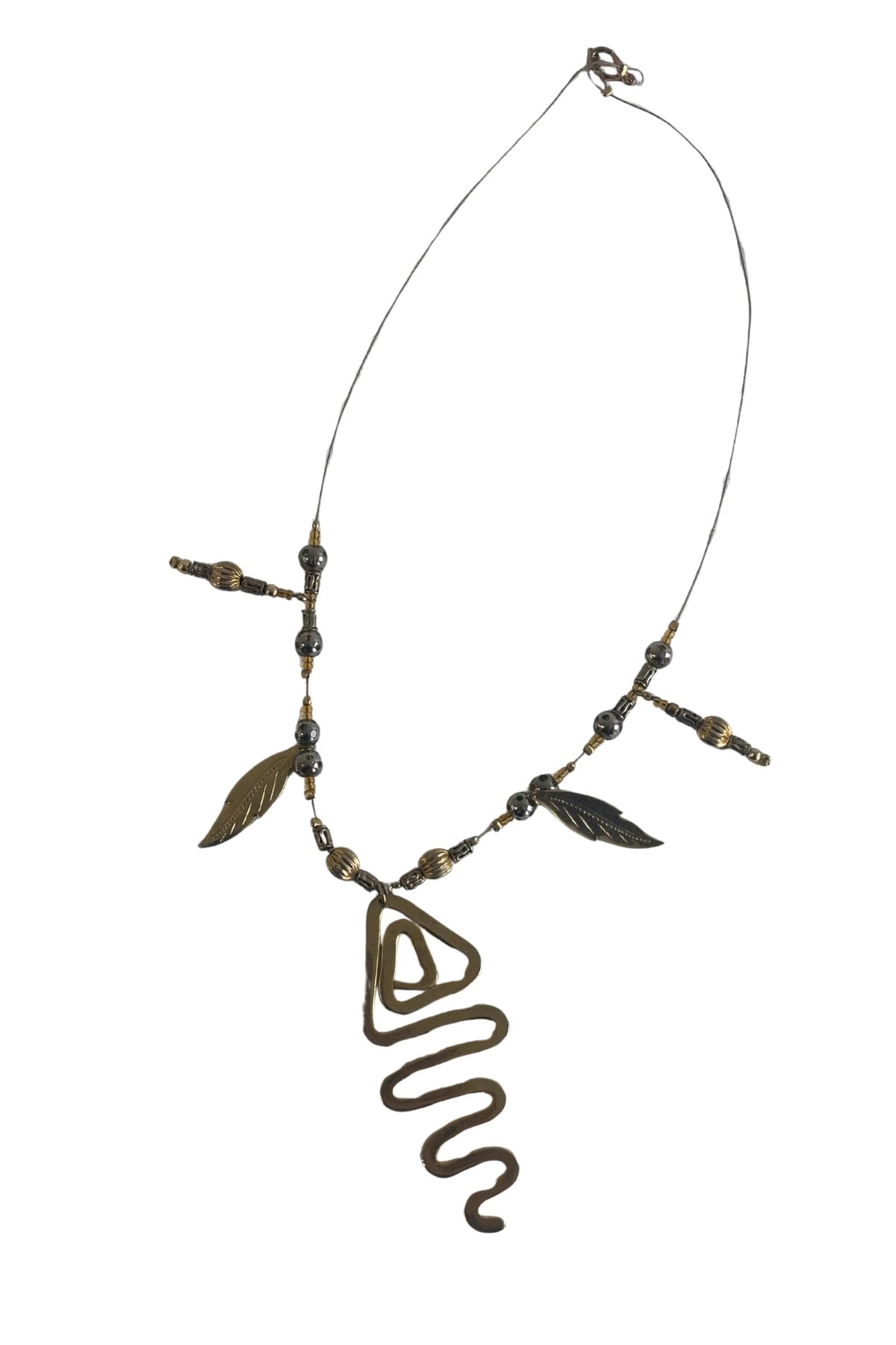 Funky bohemian golden necklace