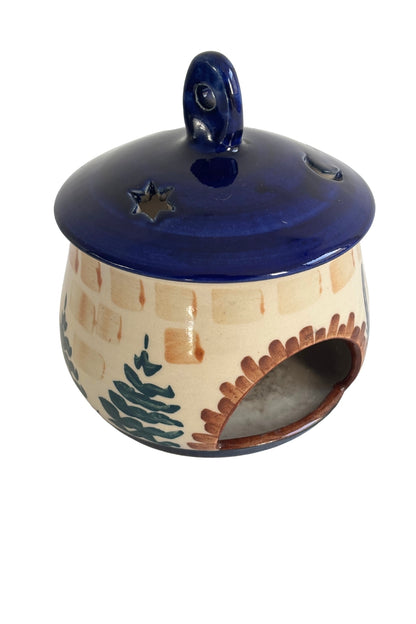Handmade Starry night cottage incense burner