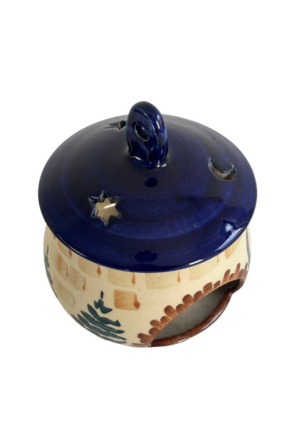 Handmade Starry night cottage incense burner