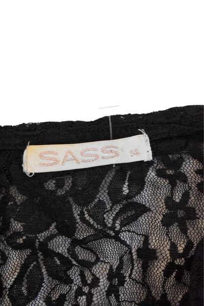 Sass black lacey babydoll dress, 14