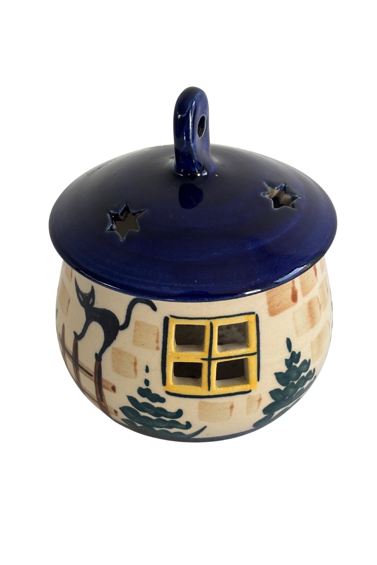 Handmade Starry night cottage incense burner