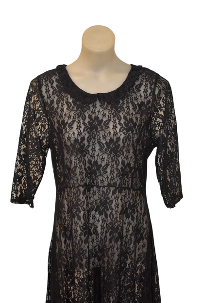 Sass black lacey babydoll dress, 14