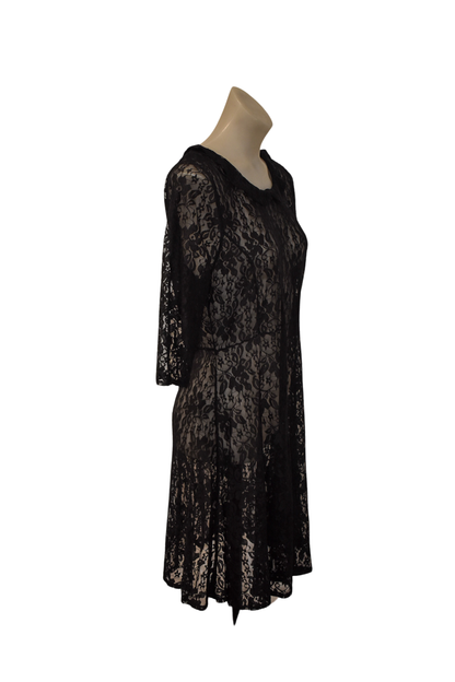 Sass black lacey babydoll dress, 14