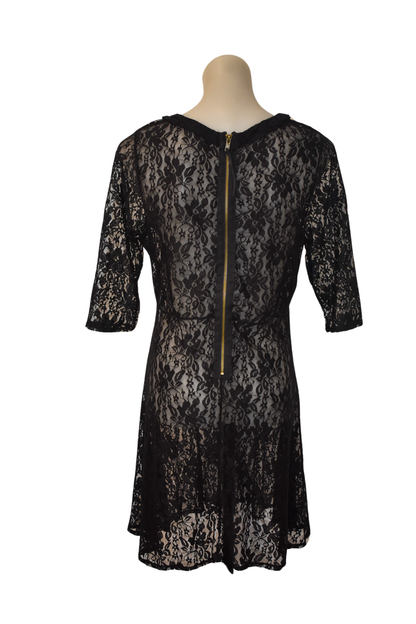 Sass black lacey babydoll dress, 14