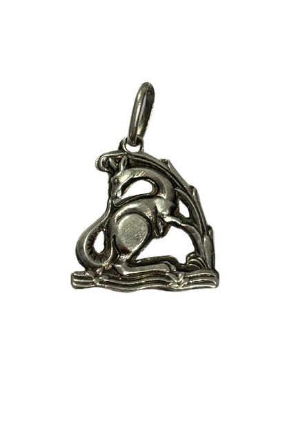 Silver kangaroo charm