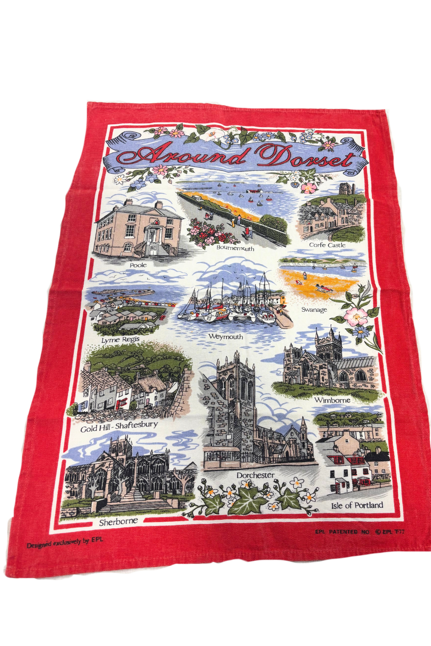 Around Dorset souvenir tea towel