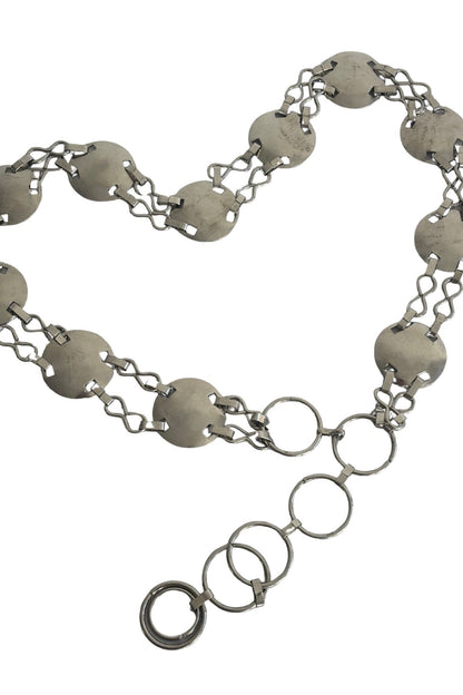Y2K Metal circles belt