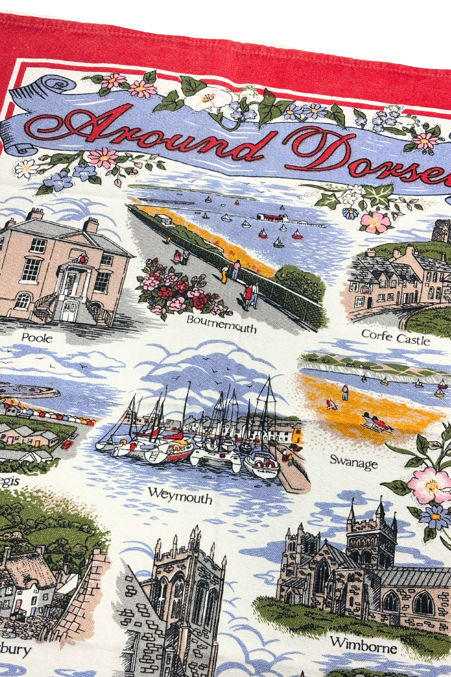 Around Dorset souvenir tea towel