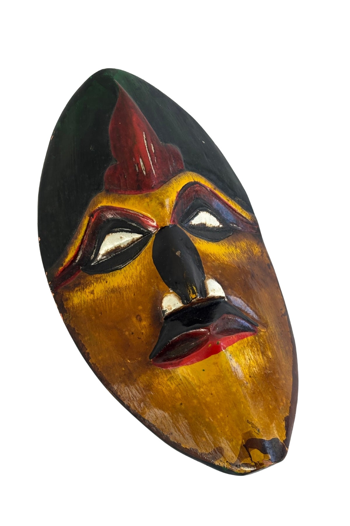 Vintage wooden mask wall hanging