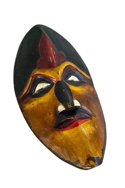 Vintage wooden mask wall hanging
