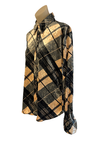 Guide London plush velvet blouse, M