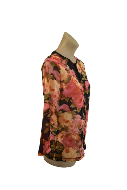 David Pond floral mesh top, 14
