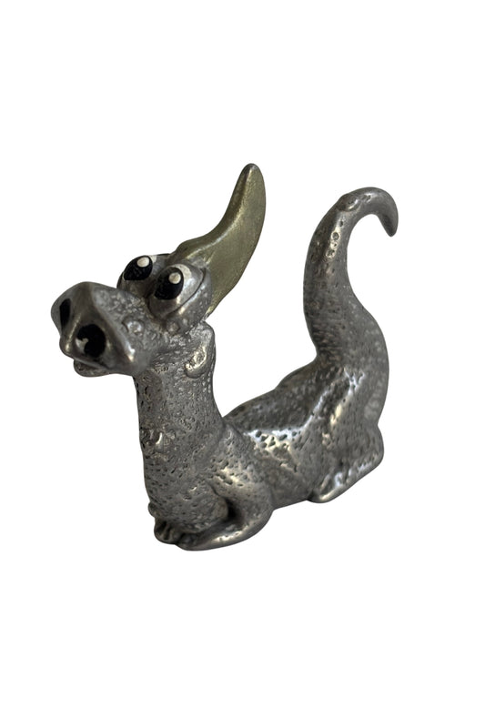 Pewter dragon figurine