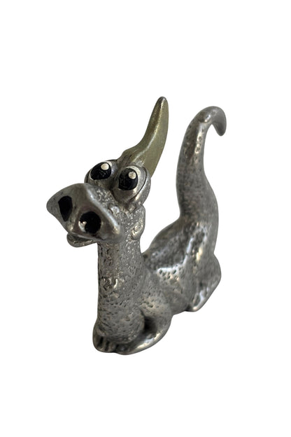 Pewter dragon figurine