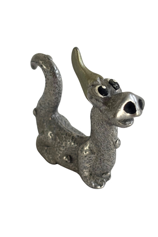 Pewter dragon figurine