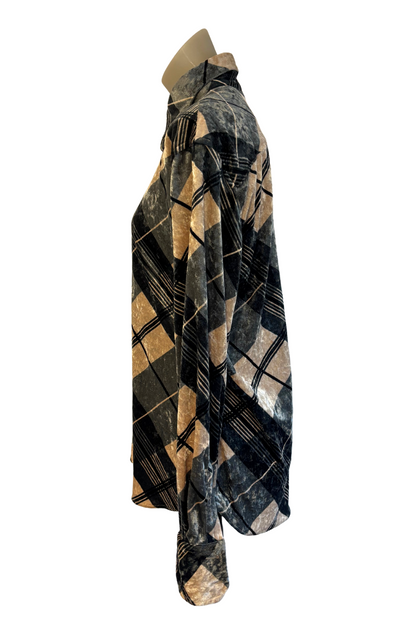 Guide London plush velvet blouse, M