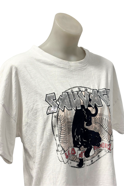 Decjuba Sauvage black leopard graphic tee, XS