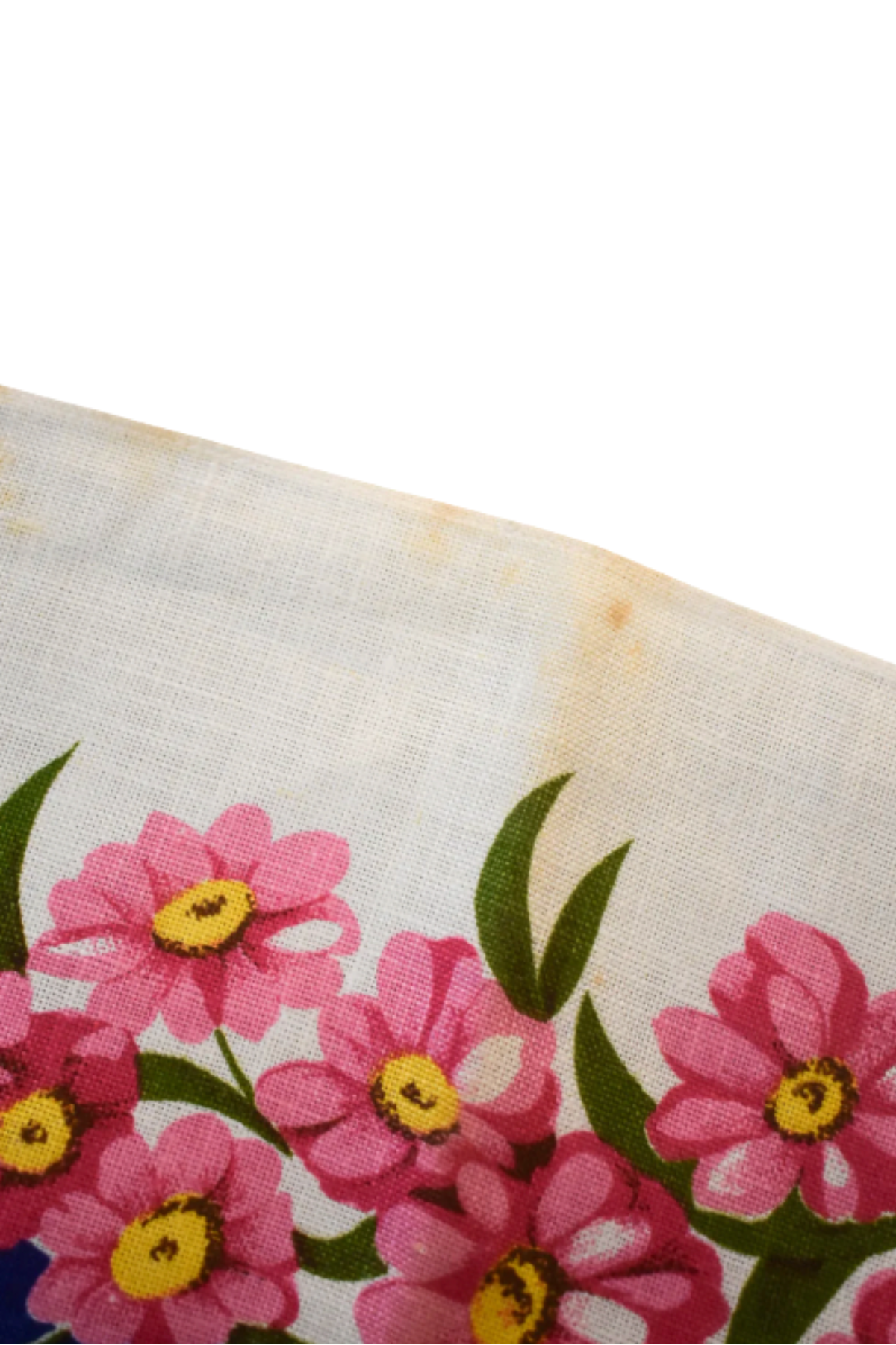 Pink floral centrepiece linen tea towel
