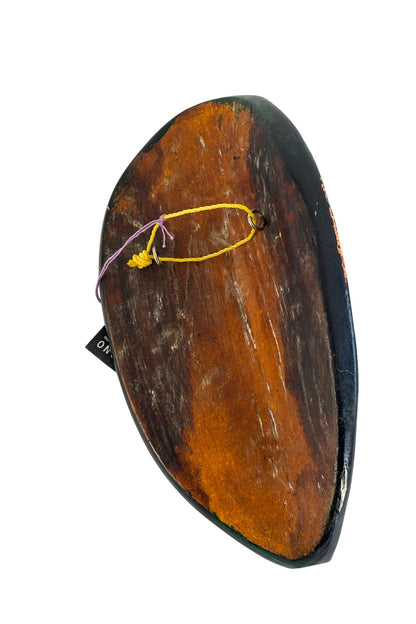 Vintage wooden mask wall hanging