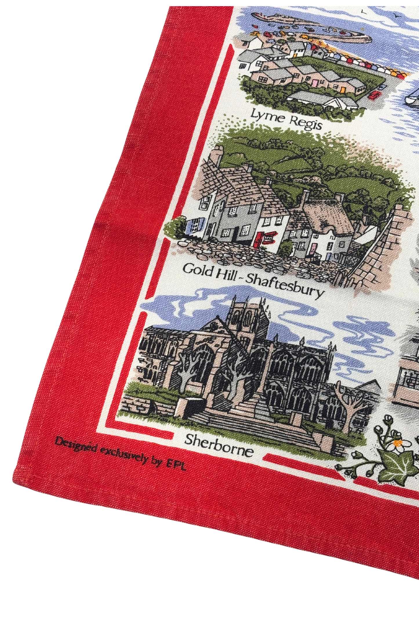 Around Dorset souvenir tea towel