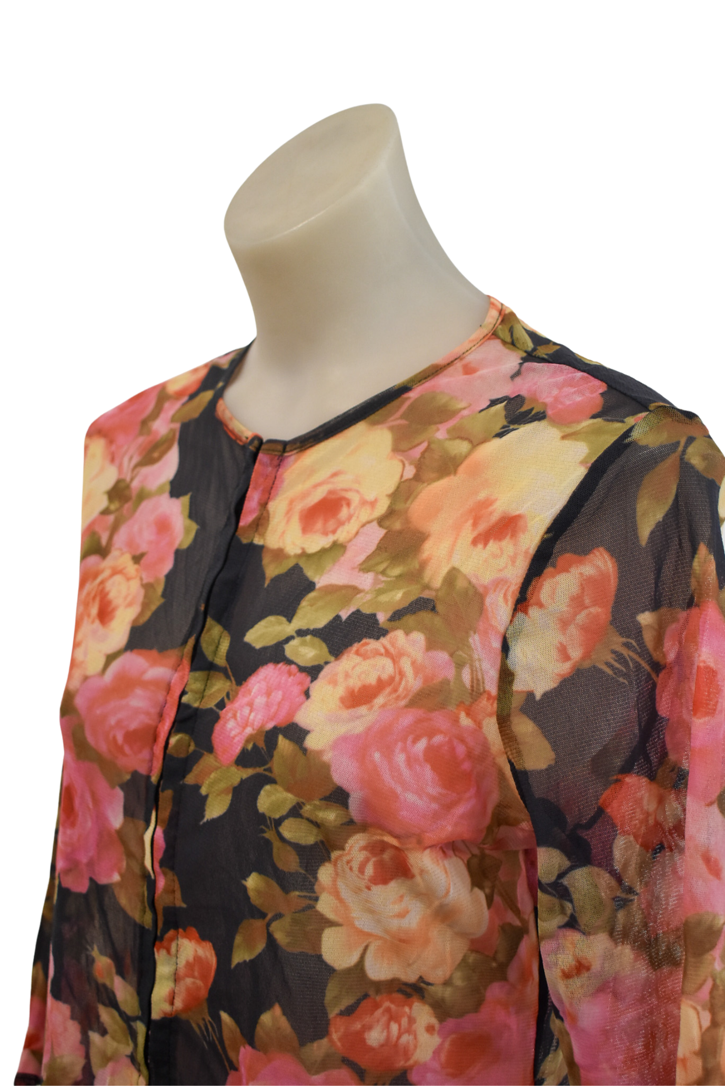 David Pond floral mesh top, 14