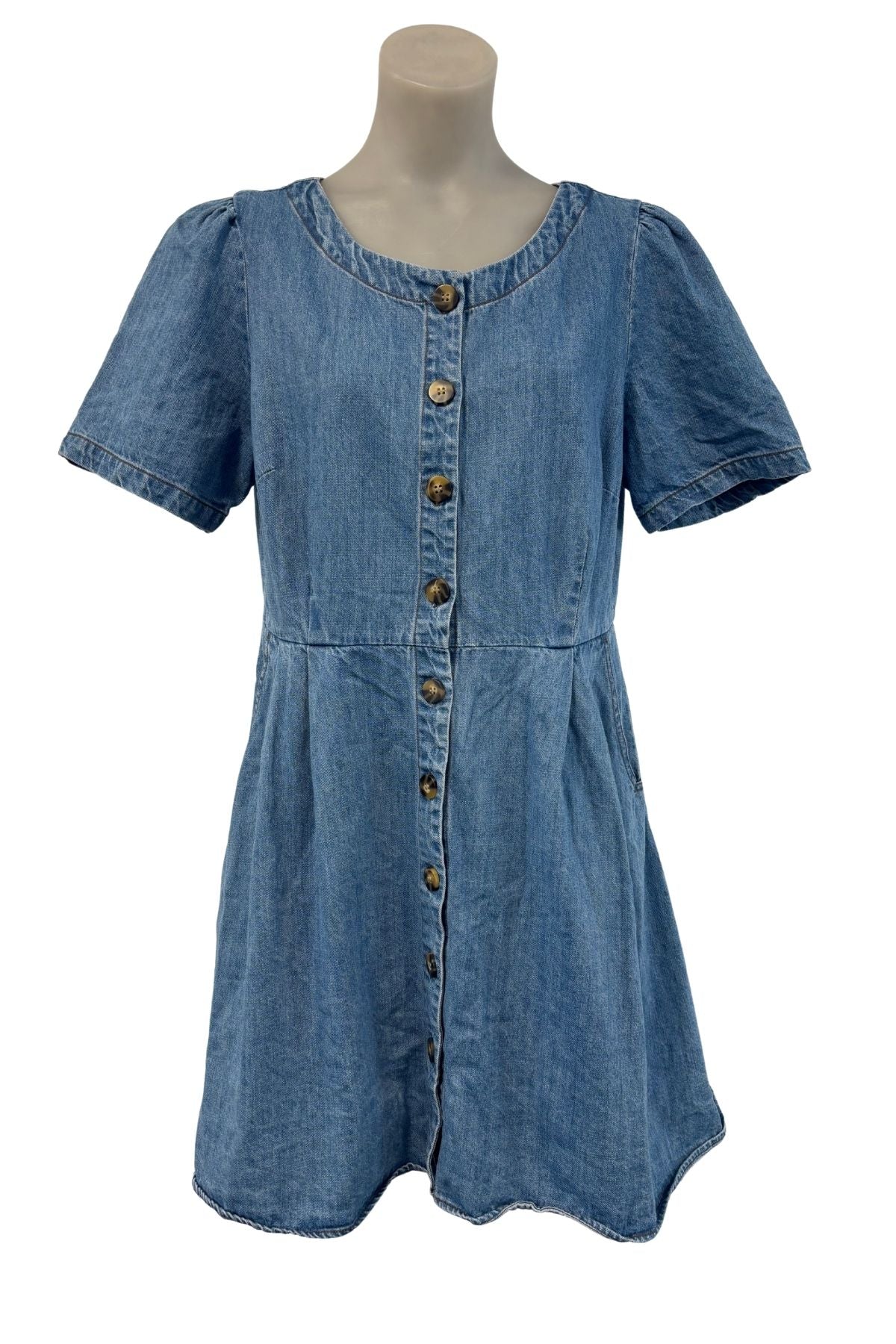 Princess Highway denim baby doll midi dress, 12