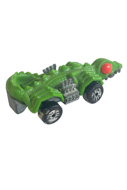 Vintage 1985 hotwheels "Fangster" green alligator car