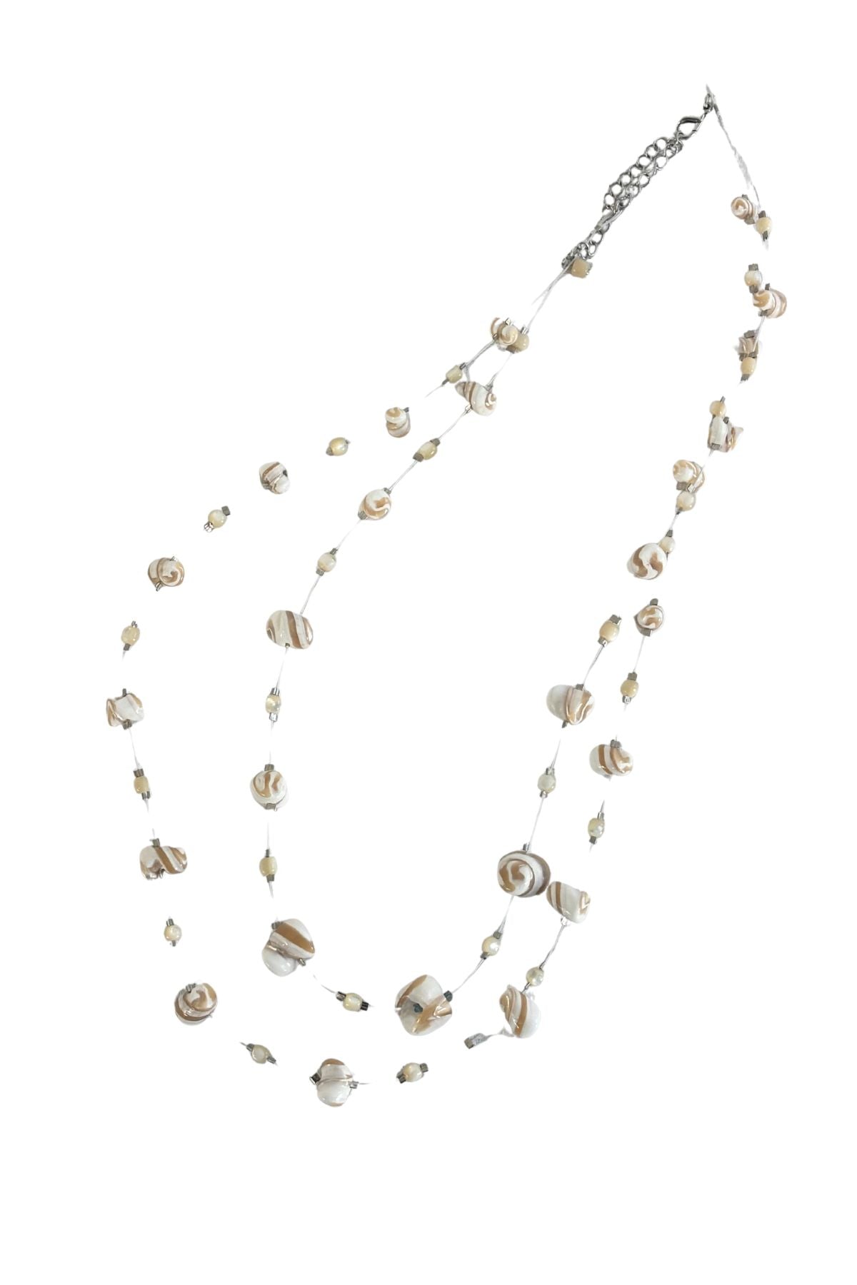 Vintage creamy white wire necklace