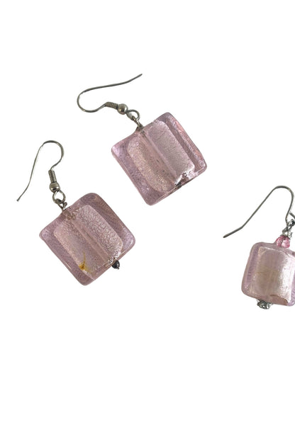 Pink glass earring bundle