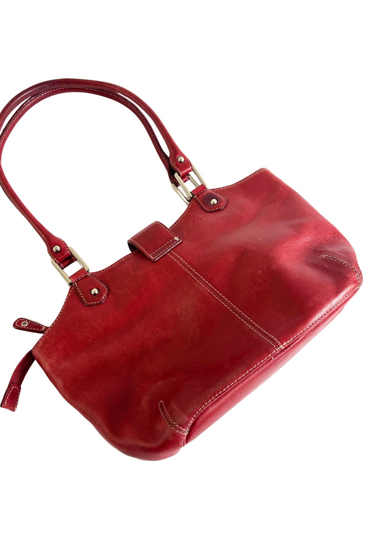 Tignanello vibrant red leather bag