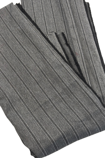 Grey pinstripe fabric