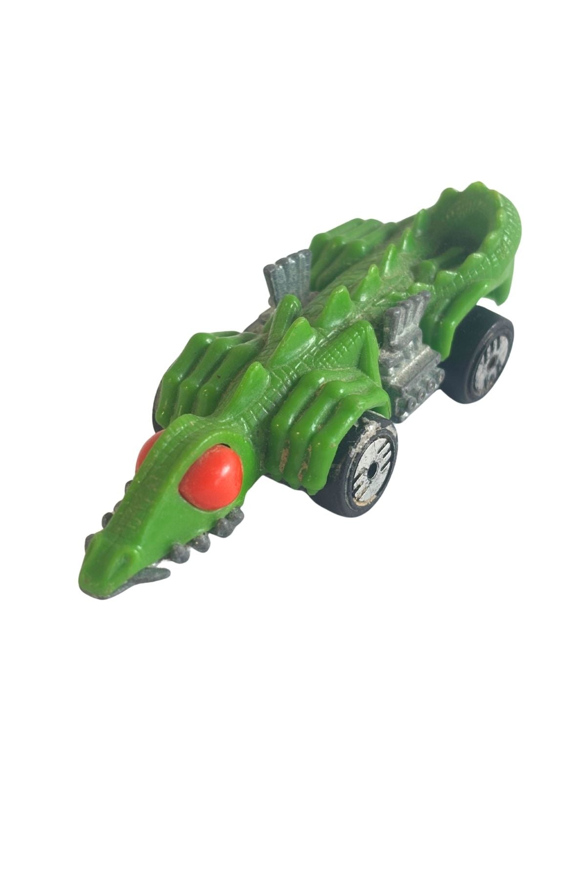 Vintage 1985 hotwheels "Fangster" green alligator car