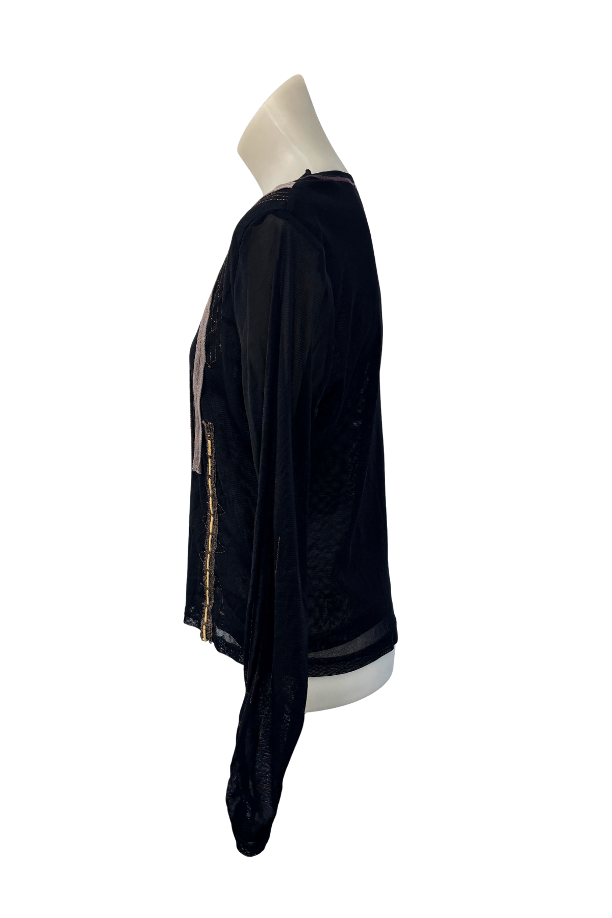 Grace Hill textured mesh long sleeve top, 14