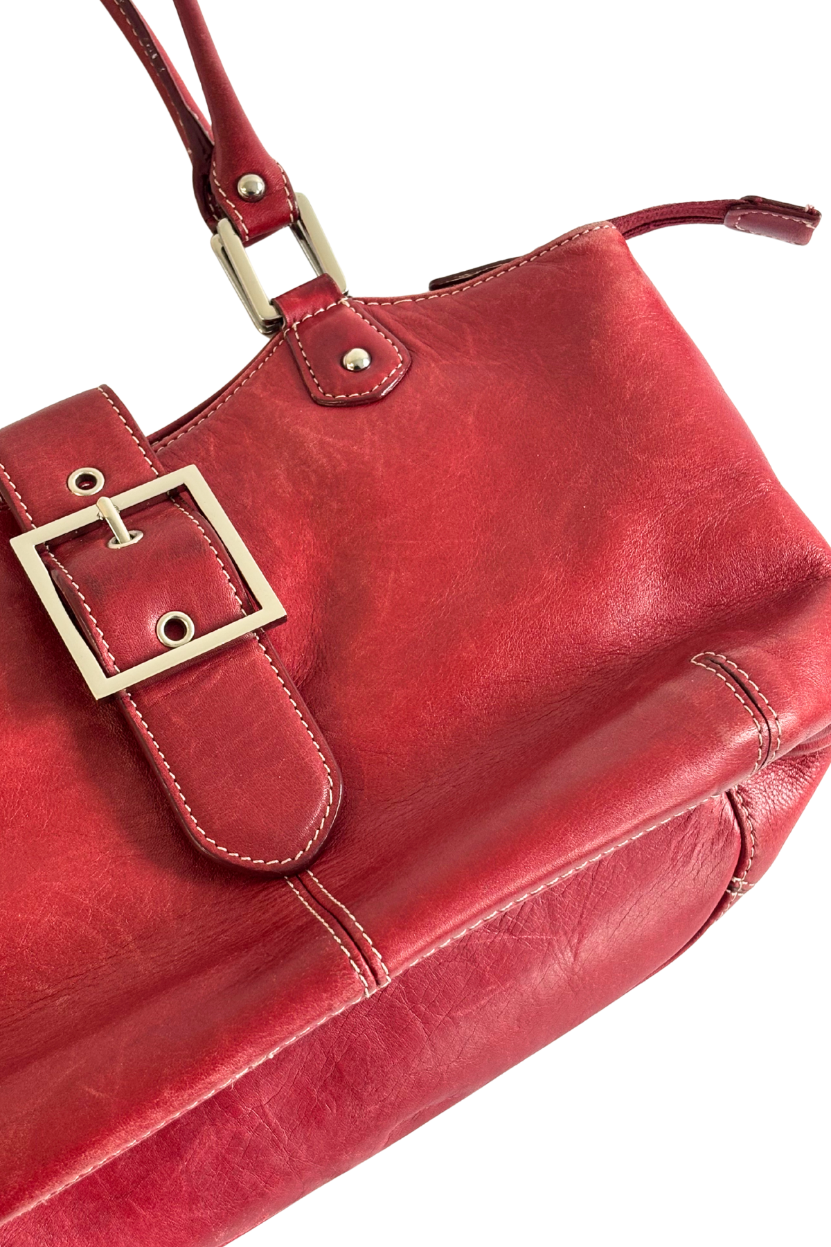 Tignanello vibrant red leather bag