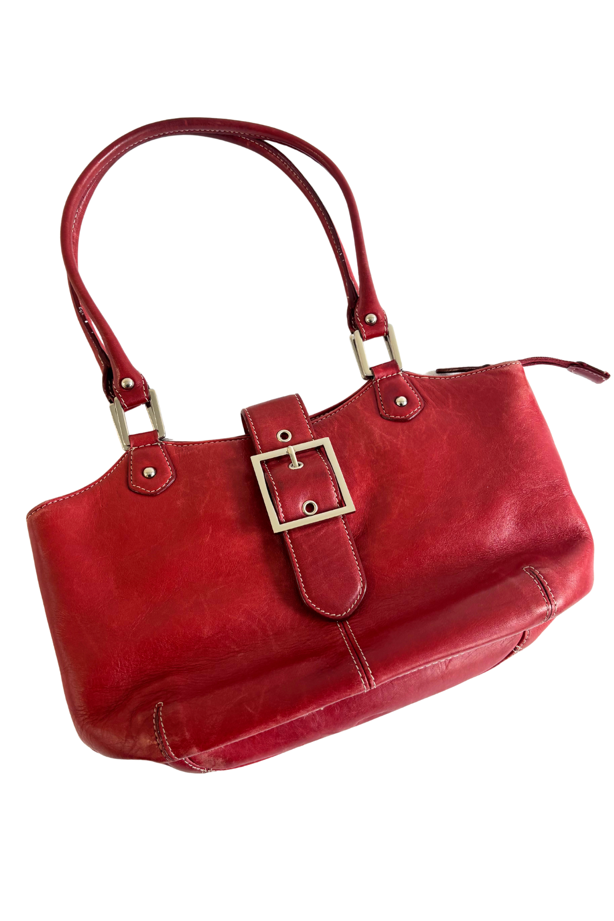 Tignanello vibrant red leather bag