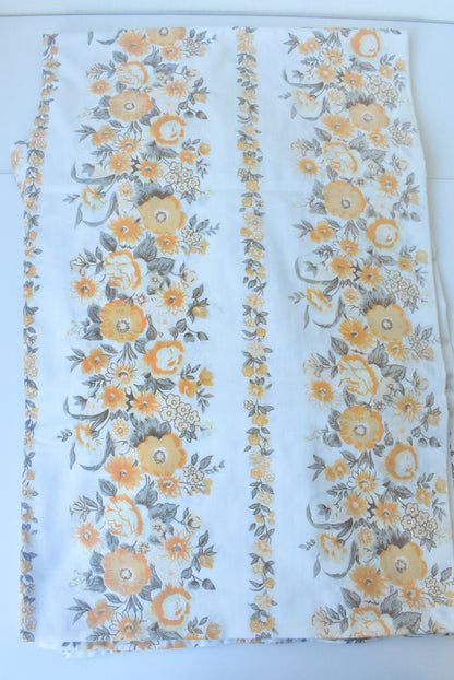 Retro pair of orange floral sheets