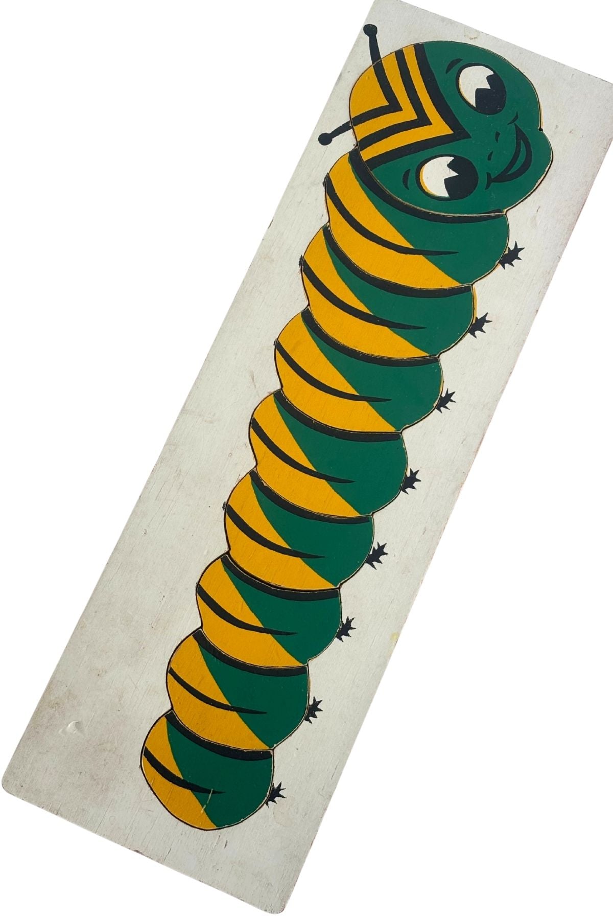 Vintage wooden caterpillar puzzle