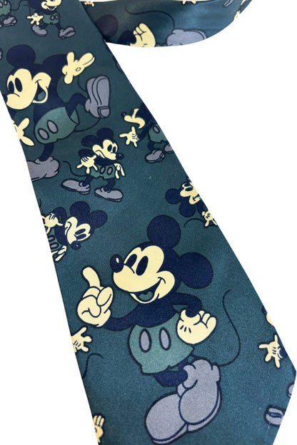 Mercedes vintage Mickey Mouse silk tie