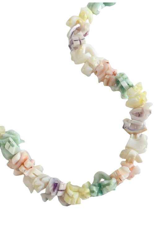 Vintage rainbow shell necklace