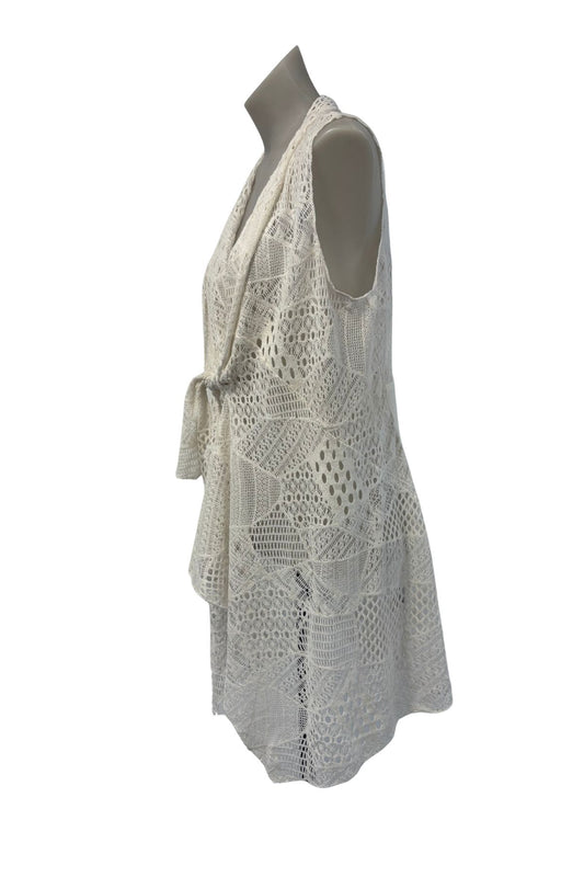 Faye Brown crochet lace vest cover up, 12