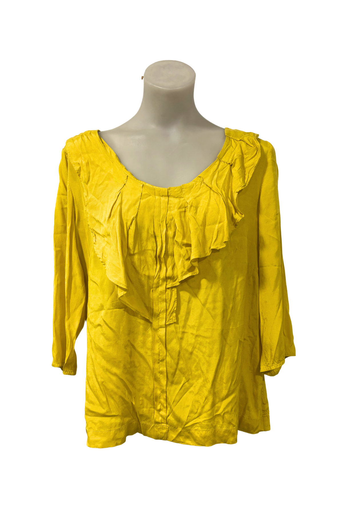 Veronika Maine vibrant yellow blouse, 14