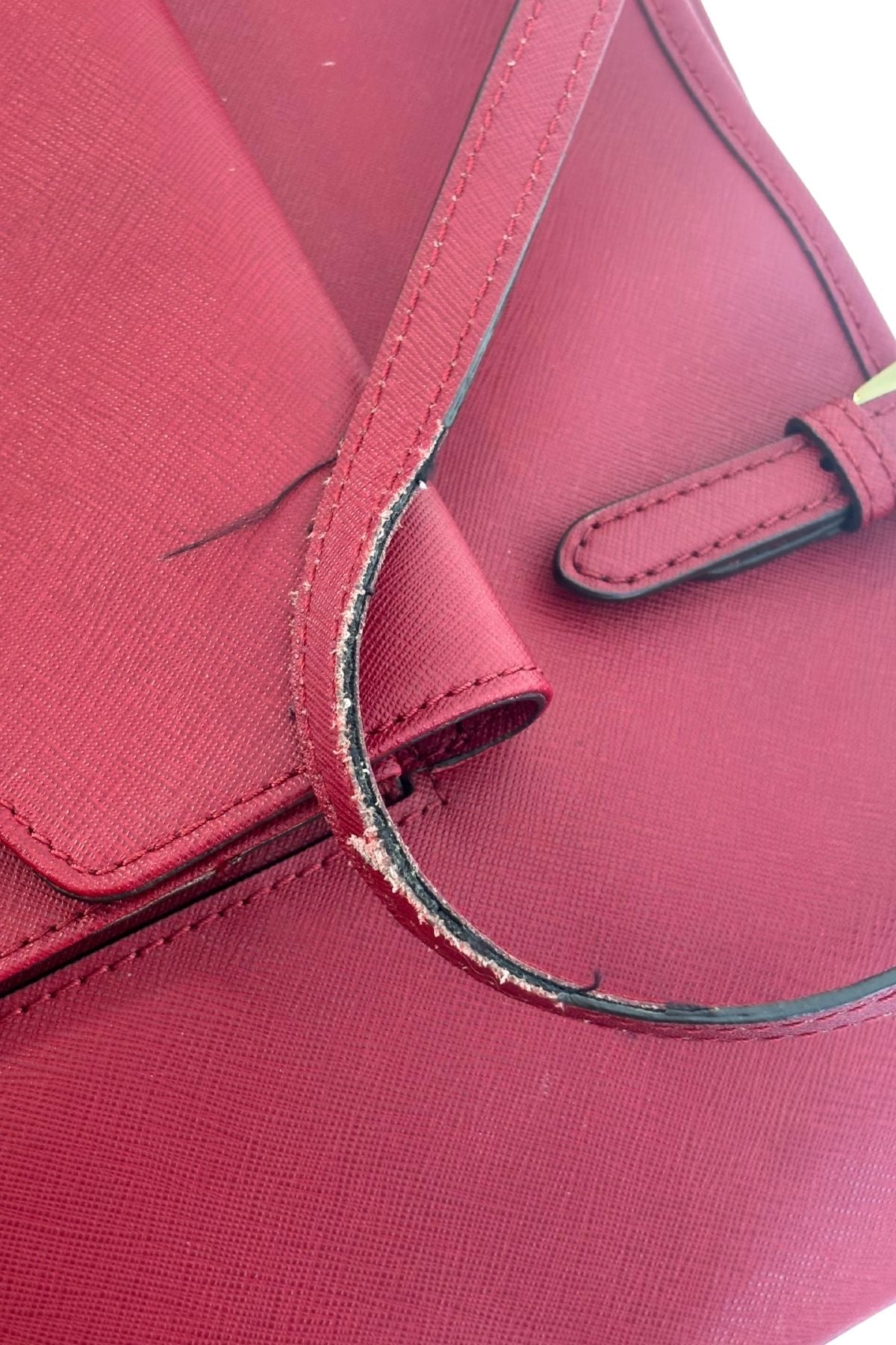 Michael Kors cherry red tote bag