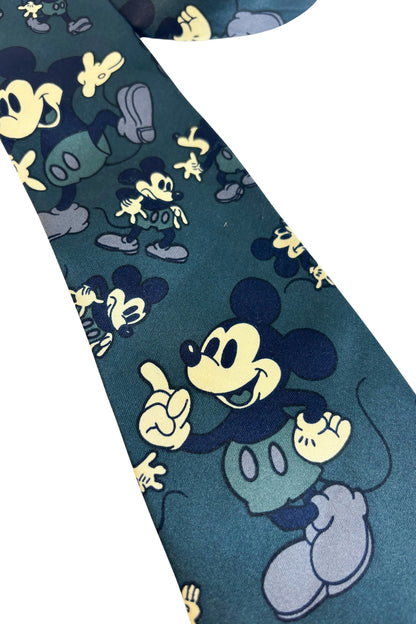 Mercedes vintage Mickey Mouse silk tie