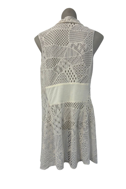 Faye Brown crochet lace vest cover up, 12
