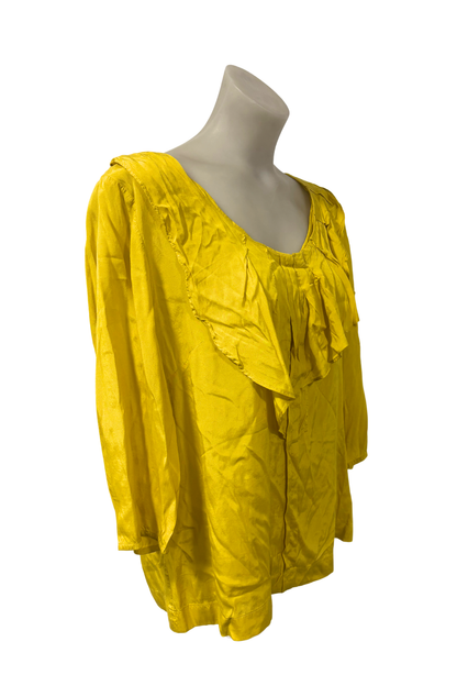 Veronika Maine vibrant yellow blouse, 14