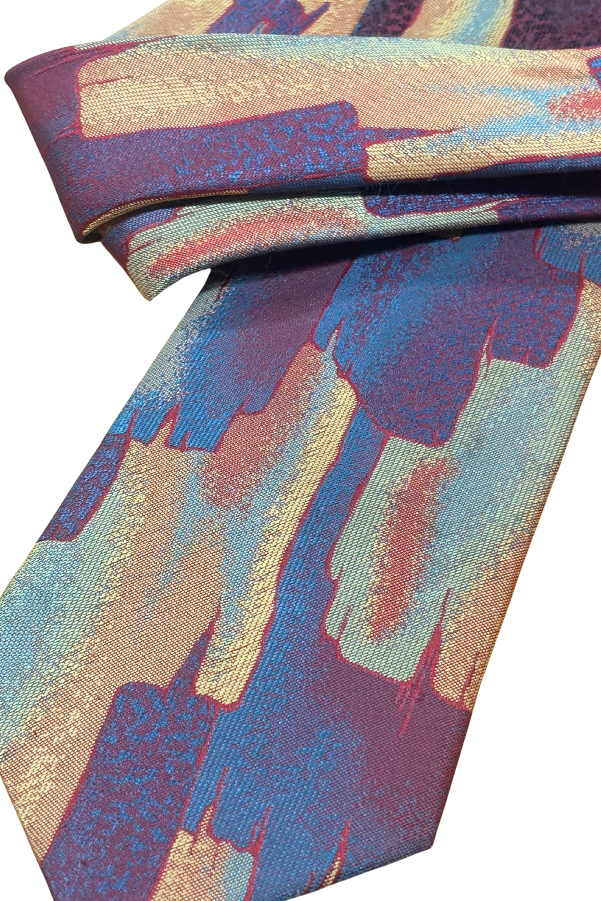 Comme Soie NZ made vintage colourful tie